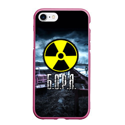 Чехол iPhone 7/8 матовый S.T.A.L.K.E.R: Боря, цвет: 3D-малиновый