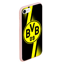 Чехол iPhone 7/8 матовый FC Borussia Dortmund: Storm, цвет: 3D-светло-розовый — фото 2