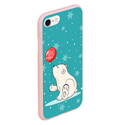 Чехол iPhone 7/8 матовый Cold Bear, цвет: 3D-светло-розовый — фото 2