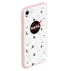 Чехол iPhone 7/8 матовый NASA: Moonlight, цвет: 3D-светло-розовый — фото 2
