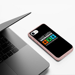 Чехол iPhone 7/8 матовый Ed Sheeran: I hate math, цвет: 3D-светло-розовый — фото 2