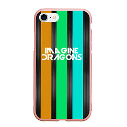 Чехол iPhone 7/8 матовый Imagine Dragons: Evolve Lines, цвет: 3D-светло-розовый