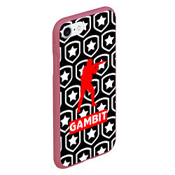 Чехол iPhone 7/8 матовый CS:GO Gambit, цвет: 3D-малиновый — фото 2