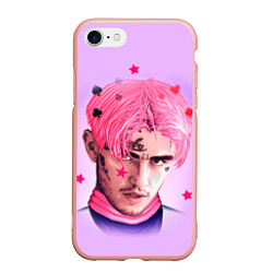 Чехол iPhone 7/8 матовый Lil Peep: Pink Edition, цвет: 3D-светло-розовый