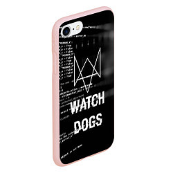 Чехол iPhone 7/8 матовый Watch Dogs: Hacker, цвет: 3D-светло-розовый — фото 2