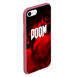 Чехол iPhone 7/8 матовый DOOM: Red Fog, цвет: 3D-малиновый — фото 2