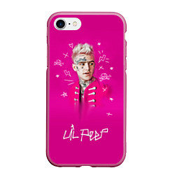 Чехол iPhone 7/8 матовый Lil Peep: Pink Light, цвет: 3D-малиновый