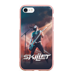 Чехол iPhone 7/8 матовый Skillet: John Cooper, цвет: 3D-светло-розовый