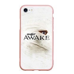Чехол iPhone 7/8 матовый Skillet: Awake, цвет: 3D-светло-розовый