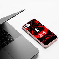 Чехол iPhone 7/8 матовый CS:GO - Дмитрий, цвет: 3D-светло-розовый — фото 2