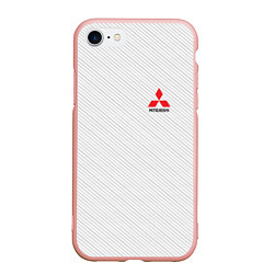 Чехол iPhone 7/8 матовый MITSUBISHI SPORT, цвет: 3D-светло-розовый