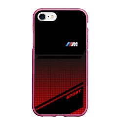Чехол iPhone 7/8 матовый BMW 2018 M Sport, цвет: 3D-малиновый