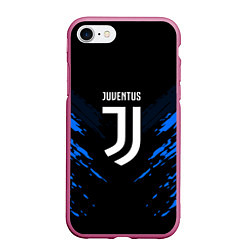 Чехол iPhone 7/8 матовый JUVENTUS Sport, цвет: 3D-малиновый