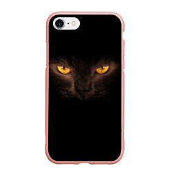 Чехол iPhone 7/8 матовый Кошачий взгляд, цвет: 3D-светло-розовый