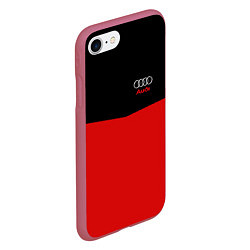 Чехол iPhone 7/8 матовый Audi R&B, цвет: 3D-малиновый — фото 2