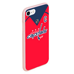 Чехол iPhone 7/8 матовый Washington Capitals: Ovechkin Red, цвет: 3D-светло-розовый — фото 2