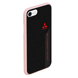 Чехол iPhone 7/8 матовый Mitsubishi: Sport Line, цвет: 3D-светло-розовый — фото 2