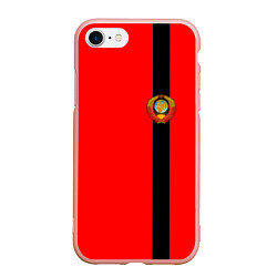 Чехол iPhone 7/8 матовый Советский Союз, цвет: 3D-светло-розовый