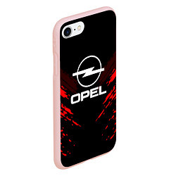 Чехол iPhone 7/8 матовый Opel: Red Anger, цвет: 3D-светло-розовый — фото 2