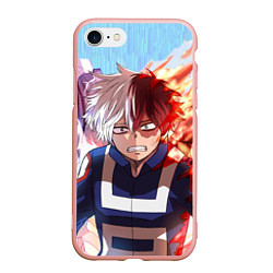 Чехол iPhone 7/8 матовый My Hero Academia напрягся, цвет: 3D-светло-розовый