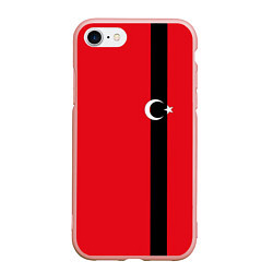Чехол iPhone 7/8 матовый Турция, цвет: 3D-светло-розовый
