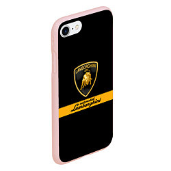 Чехол iPhone 7/8 матовый Lamborghini Automobili, цвет: 3D-светло-розовый — фото 2