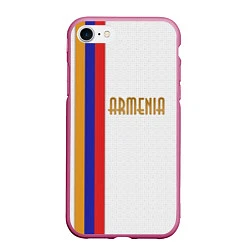 Чехол iPhone 7/8 матовый Armenia Line, цвет: 3D-малиновый
