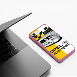 Чехол iPhone 7/8 матовый Opel Motor Sport: Ascona B, цвет: 3D-малиновый — фото 2