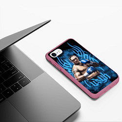 Чехол iPhone 7/8 матовый Aleksandr Usyk, цвет: 3D-малиновый — фото 2