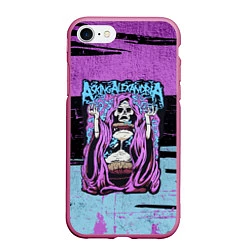 Чехол iPhone 7/8 матовый Asking Alexandria: Purple Death, цвет: 3D-малиновый