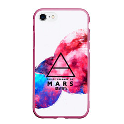 Чехол iPhone 7/8 матовый 30 Seconds to Mars, цвет: 3D-малиновый