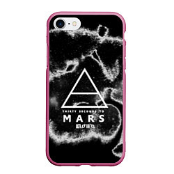 Чехол iPhone 7/8 матовый 30 STM: Dark Wave, цвет: 3D-малиновый