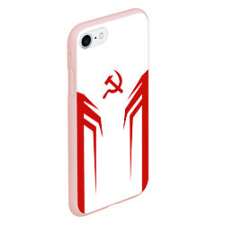 Чехол iPhone 7/8 матовый СССР воин, цвет: 3D-светло-розовый — фото 2