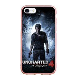 Чехол iPhone 7/8 матовый Uncharted 4: A Thief's End, цвет: 3D-светло-розовый