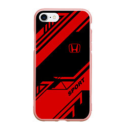 Чехол iPhone 7/8 матовый Honda: Techno Sport, цвет: 3D-светло-розовый