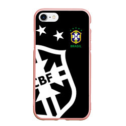 Чехол iPhone 7/8 матовый Brazil Team: Exclusive, цвет: 3D-светло-розовый