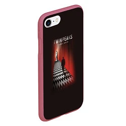 Чехол iPhone 7/8 матовый Twin Peaks: Firewalk with me, цвет: 3D-малиновый — фото 2