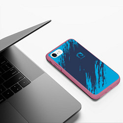 Чехол iPhone 7/8 матовый Team Liquid: Abstract Style, цвет: 3D-малиновый — фото 2