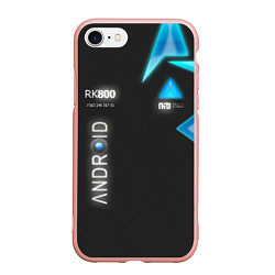 Чехол iPhone 7/8 матовый Detroit: Android RK800, цвет: 3D-светло-розовый