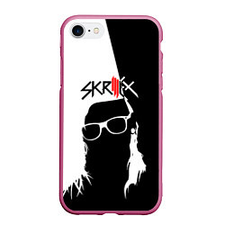 Чехол iPhone 7/8 матовый Skrillex: Black & White