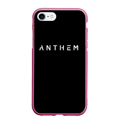 Чехол iPhone 7/8 матовый ANTHEM: Black Style, цвет: 3D-малиновый