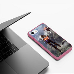 Чехол iPhone 7/8 матовый ANTHEM, цвет: 3D-малиновый — фото 2