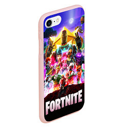 Чехол iPhone 7/8 матовый Fortnite: Battle Royale, цвет: 3D-светло-розовый — фото 2