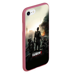Чехол iPhone 7/8 матовый Rainbow Six: Patriots, цвет: 3D-малиновый — фото 2