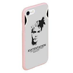 Чехол iPhone 7/8 матовый XXXTentacion RIP, цвет: 3D-светло-розовый — фото 2