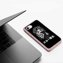 Чехол iPhone 7/8 матовый Scarlxrd: hieroglyphs, цвет: 3D-светло-розовый — фото 2