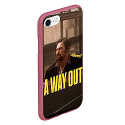Чехол iPhone 7/8 матовый Vincent: A Way Out, цвет: 3D-малиновый — фото 2