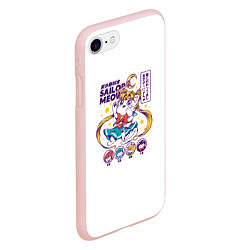 Чехол iPhone 7/8 матовый Sailor Meow, цвет: 3D-светло-розовый — фото 2