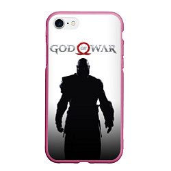 Чехол iPhone 7/8 матовый God of War: Kratos, цвет: 3D-малиновый