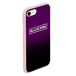 Чехол iPhone 7/8 матовый Black Pink: Violet Gradient, цвет: 3D-светло-розовый — фото 2